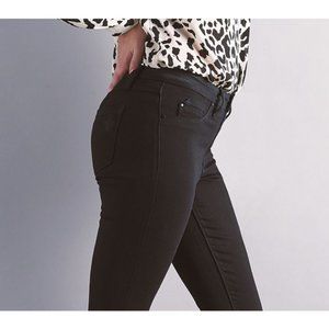 Laurie Felt Pull On Skinny Ankle Denim Large Black Large Medium